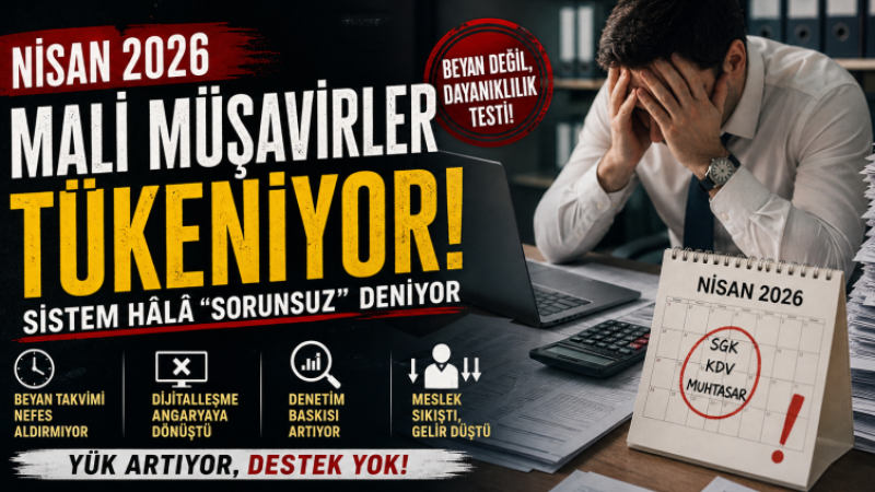 Nisan 2026: Mali Müşavirler Tükeniyor, Sistem Hâlâ “Sorunsuz” Deniyor