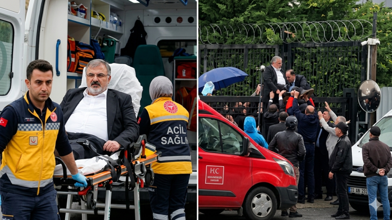 CHP Genel Merkezi’nde hareketli anlar: ISPARTA İl başkanı tırmanırken düşüp yaralandı.