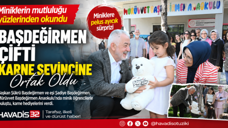 Başdeğirmen Çifti Miniklerin Karne Sevincine Ortak Oldu