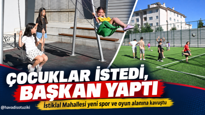 Çocuklar İstedi, Başkan Başdeğirmen Yaptı: İstiklal Mahallesi Yeni Spor ve Oyun Alanına Kavuştu.
