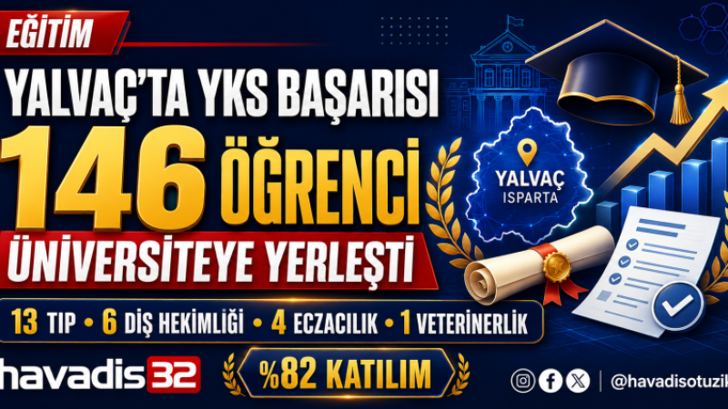 Yalvaç’ta YKS Başarısı Yükseldi: 146 Öğrenci Üniversiteye Yerleşti.